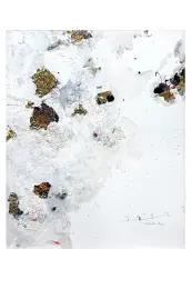 17525 - Acryllack, Blattgold auf Holz - 120x100cm - 2025