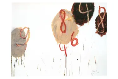 Acryl, Kreide, Bleistift auf Holz - 100x130cm
